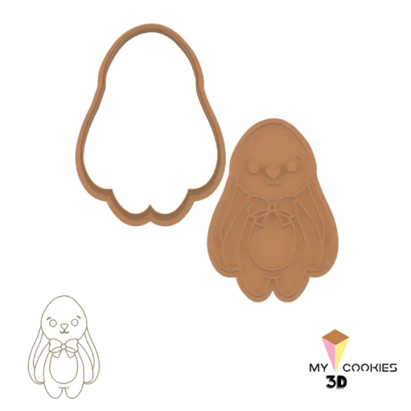Cortador y Marcador de Galletas - Conejito